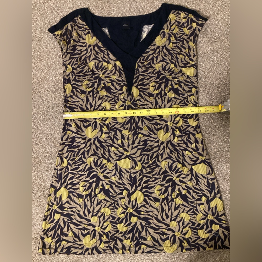 Skunkfunk Abstract Botanical V-Neck Cap Sleeve Dress - Picture 7 of 7